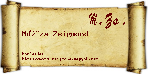Móza Zsigmond névjegykártya